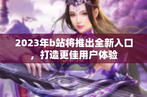 2023年b站将推出全新入口，打造更佳用户体验