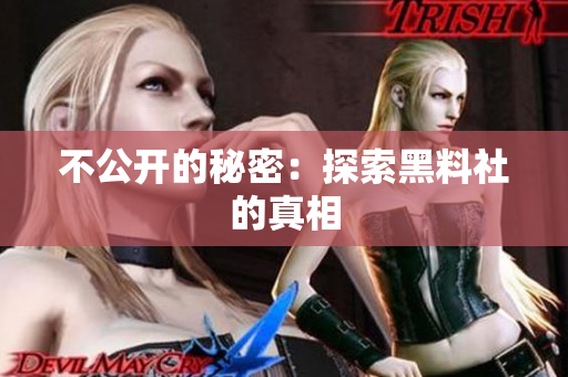 不公开的秘密：探索黑料社的真相