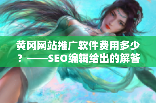 黄冈网站推广软件费用多少？——SEO编辑给出的解答