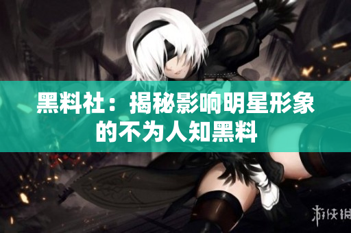 黑料社：揭秘影响明星形象的不为人知黑料