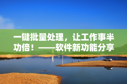 一键批量处理，让工作事半功倍！——软件新功能分享