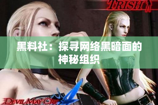 黑料社：探寻网络黑暗面的神秘组织