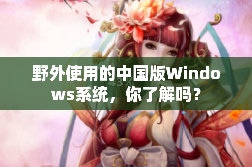 野外使用的中国版Windows系统，你了解吗？