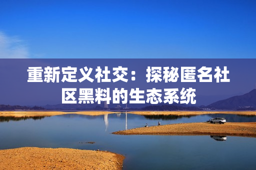 重新定义社交：探秘匿名社区黑料的生态系统
