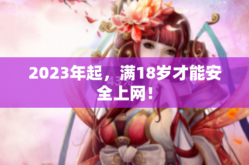 2023年起，满18岁才能安全上网！