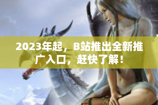2023年起，B站推出全新推广入口，赶快了解！