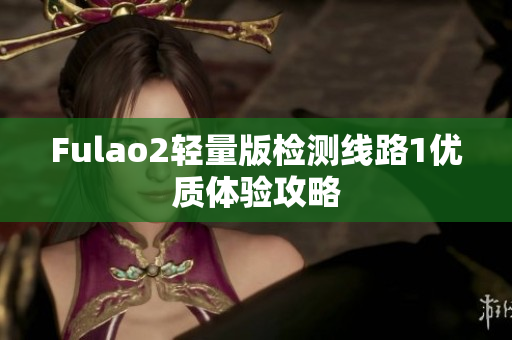 Fulao2轻量版检测线路1优质体验攻略