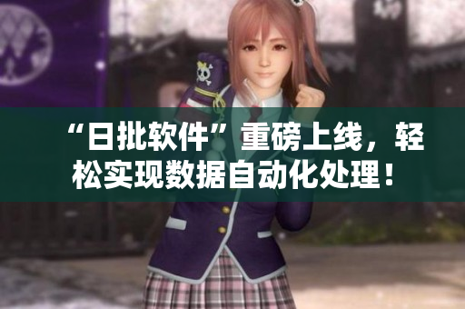 “日批软件”重磅上线，轻松实现数据自动化处理！