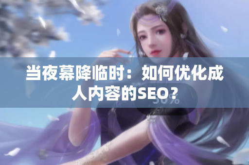当夜幕降临时：如何优化成人内容的SEO？