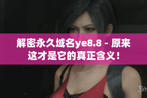 解密永久域名ye8.8 - 原来这才是它的真正含义！