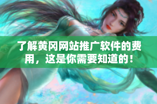 了解黄冈网站推广软件的费用，这是你需要知道的！