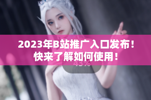 2023年B站推广入口发布！快来了解如何使用！