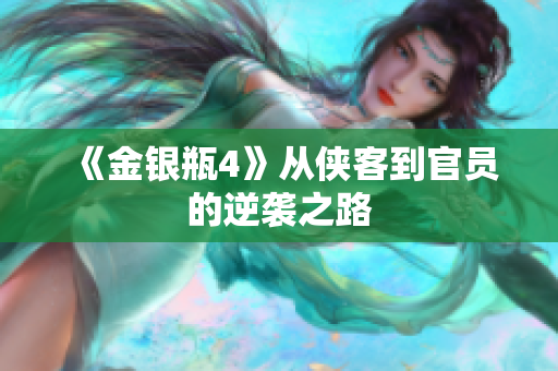 《金银瓶4》从侠客到官员的逆袭之路