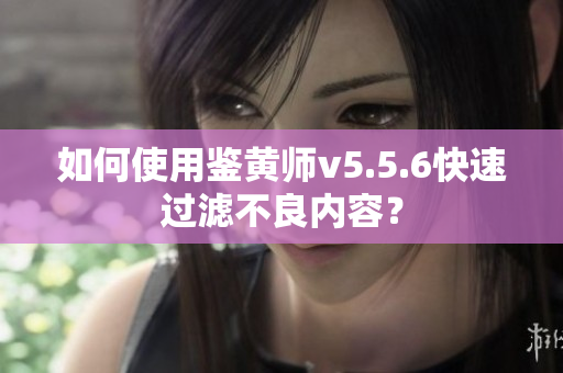 如何使用鉴黄师v5.5.6快速过滤不良内容？