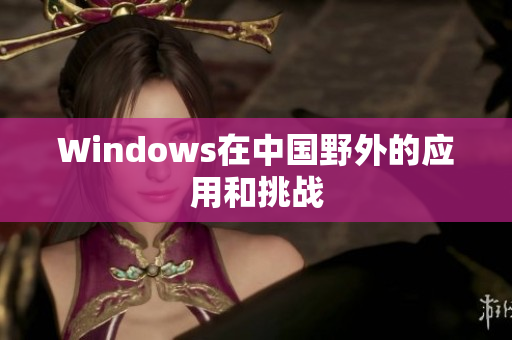 Windows在中国野外的应用和挑战