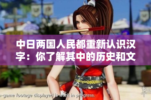 中日两国人民都重新认识汉字：你了解其中的历史和文化意义吗？