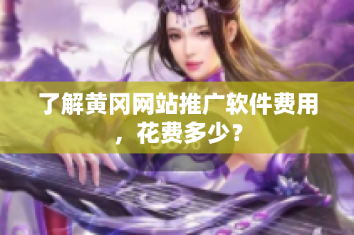 了解黄冈网站推广软件费用，花费多少？