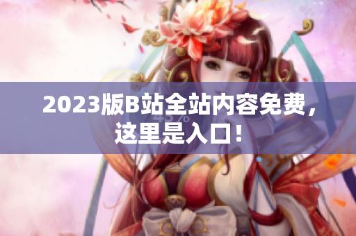 2023版B站全站内容免费，这里是入口！