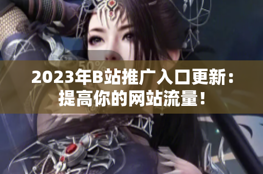2023年B站推广入口更新：提高你的网站流量！