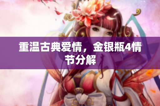 重温古典爱情，金银瓶4情节分解