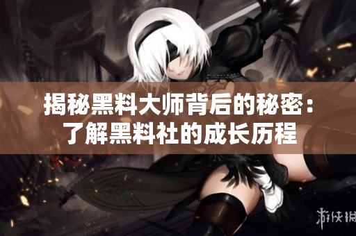 揭秘黑料大师背后的秘密：了解黑料社的成长历程