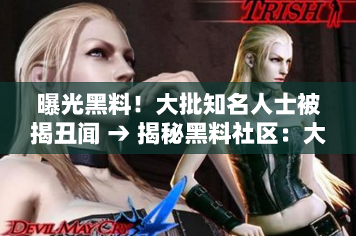 曝光黑料！大批知名人士被揭丑闻 → 揭秘黑料社区：大量名人被曝光