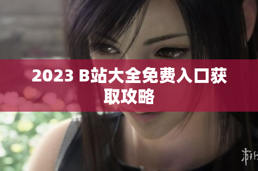 2023 B站大全免费入口获取攻略