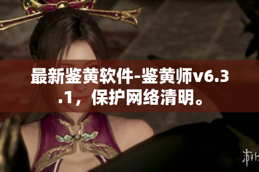 最新鉴黄软件-鉴黄师v6.3.1，保护网络清明。