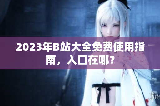 2023年B站大全免费使用指南，入口在哪？