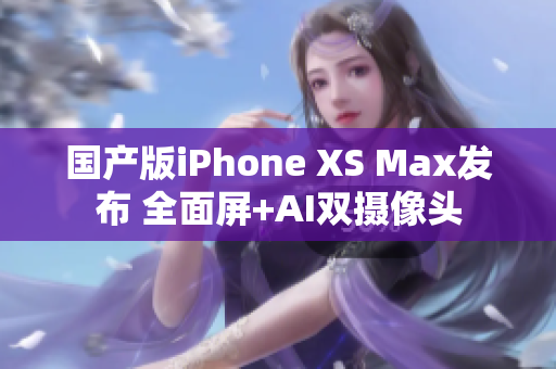 国产版iPhone XS Max发布 全面屏+AI双摄像头