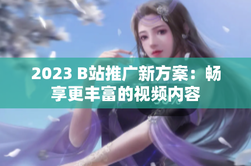 2023 B站推广新方案：畅享更丰富的视频内容