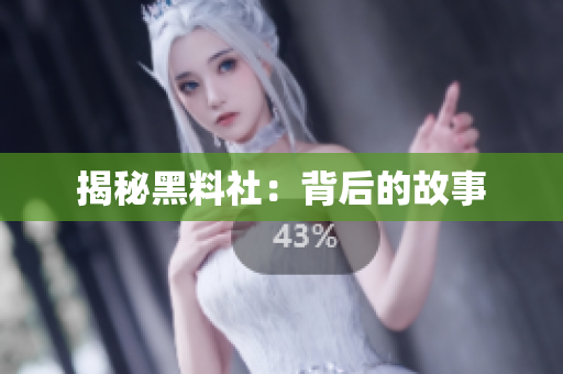 揭秘黑料社：背后的故事