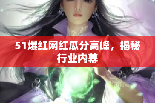 51爆红网红瓜分高峰，揭秘行业内幕