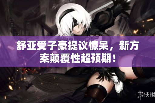 舒亚受子豪提议惊呆，新方案颠覆性超预期！