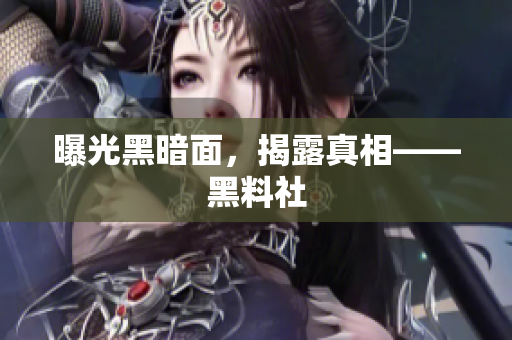 曝光黑暗面，揭露真相——黑料社