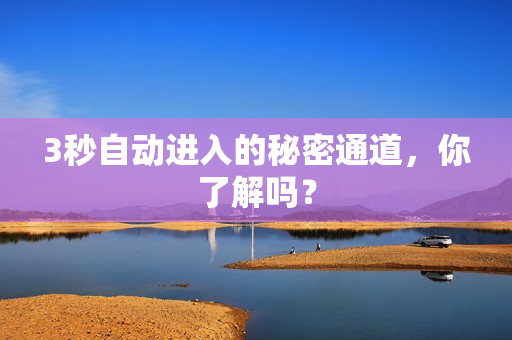3秒自动进入的秘密通道，你了解吗？
