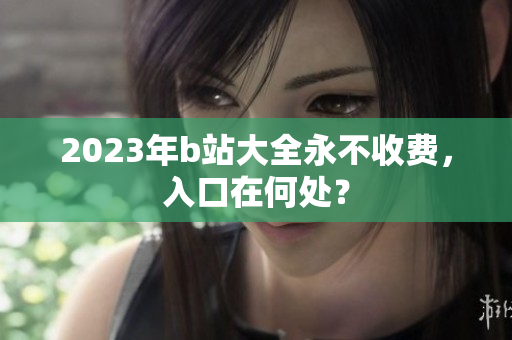 2023年b站大全永不收费，入口在何处？