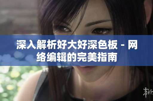 深入解析好大好深色板 - 网络编辑的完美指南