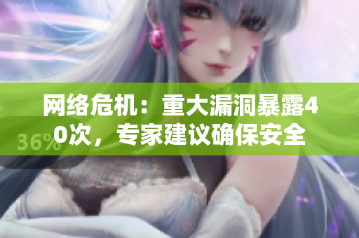 网络危机：重大漏洞暴露40次，专家建议确保安全