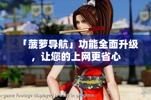 「菠萝导航」功能全面升级，让您的上网更省心