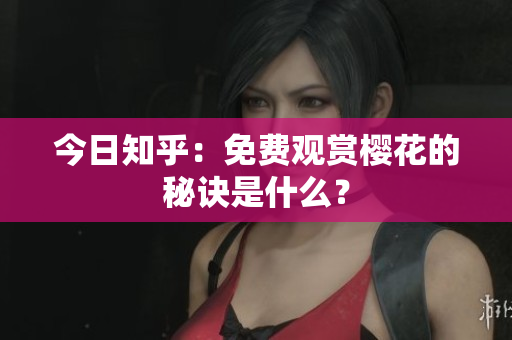 今日知乎：免费观赏樱花的秘诀是什么？