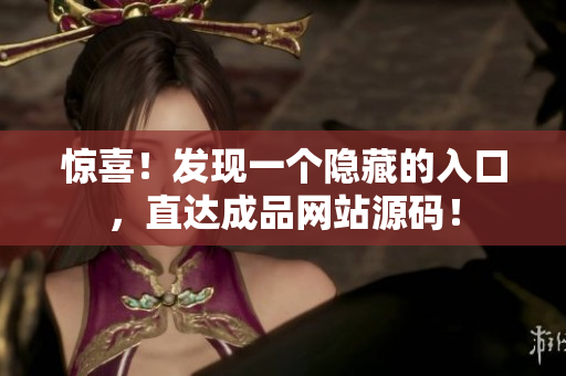惊喜！发现一个隐藏的入口，直达成品网站源码！