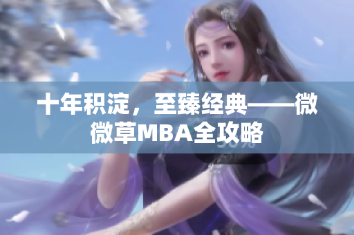 十年积淀，至臻经典——微微草MBA全攻略