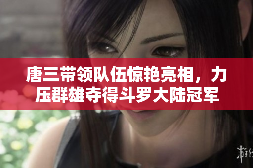 唐三带领队伍惊艳亮相，力压群雄夺得斗罗大陆冠军