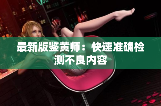 最新版鉴黄师：快速准确检测不良内容