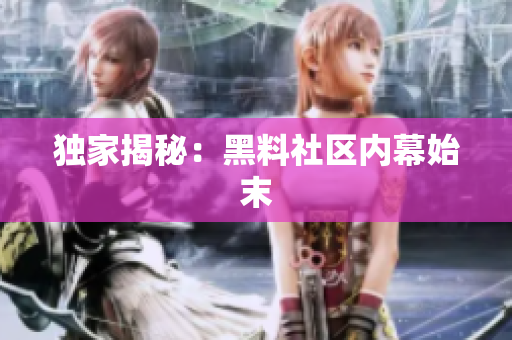 独家揭秘：黑料社区内幕始末