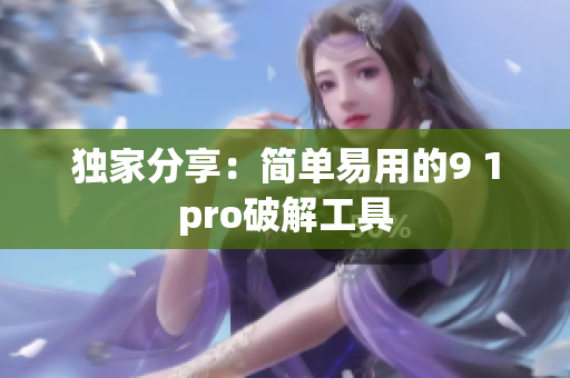 独家分享：简单易用的9 1pro破解工具