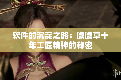 软件的沉淀之路：微微草十年工匠精神的秘密