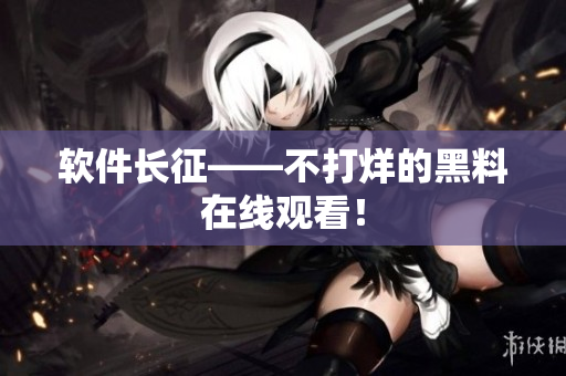 软件长征——不打烊的黑料在线观看！