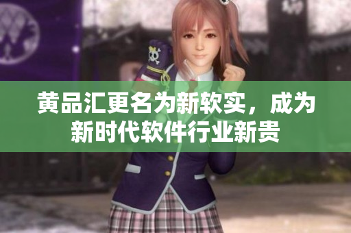 黄品汇更名为新软实，成为新时代软件行业新贵